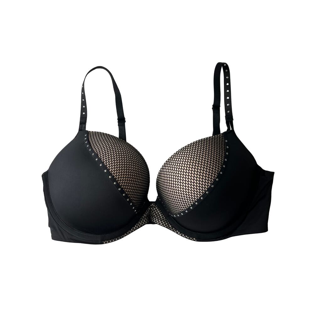 1-45 VICTORIA'S SECRET x BALMAIN Push Up Bra Black/Tan 38D